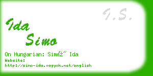 ida simo business card